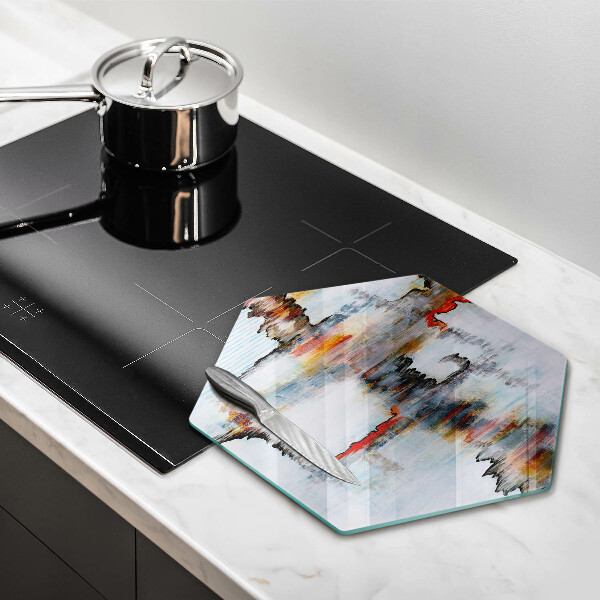 Skleněná deska do kuchyně Abstrakce barvy