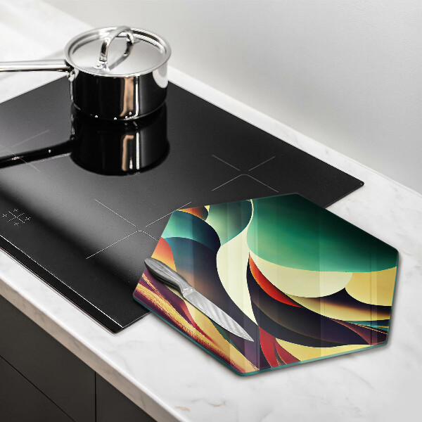 Skleněná deska do kuchyně Tvarová abstrakce