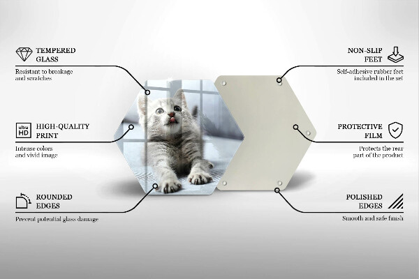Skleněná deska do kuchyně Malé roztomilé kotě