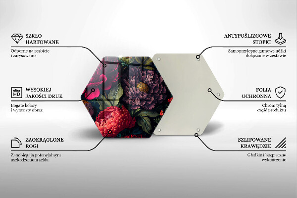 Skleněná deska do kuchyně Krásné květiny