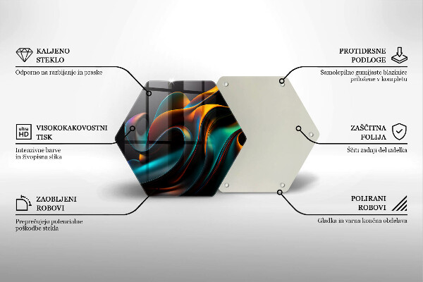 Skleněná deska do kuchyně Barevná abstrakce