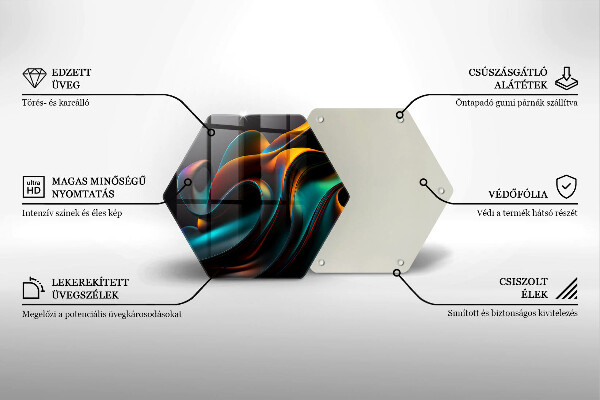 Skleněná deska do kuchyně Barevná abstrakce