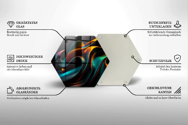 Skleněná deska do kuchyně Barevná abstrakce