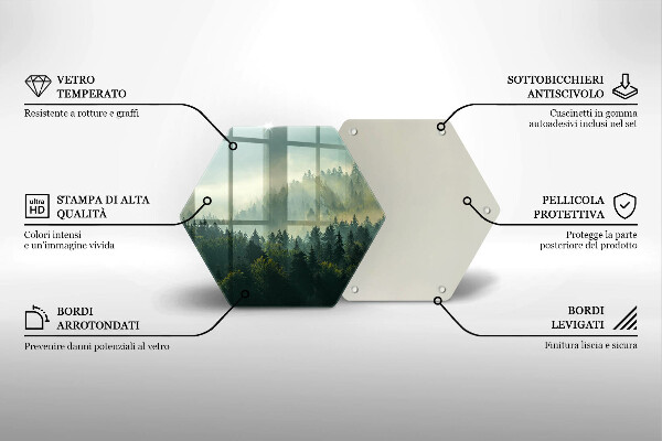 Skleněná deska do kuchyně Krajina pohled na les
