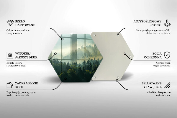 Skleněná deska do kuchyně Krajina pohled na les