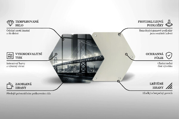 Skleněná krájecí deska Most benjamina franklina