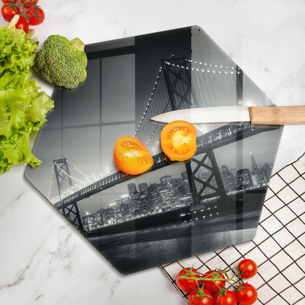 Skleněná krájecí deska Most benjamina franklina