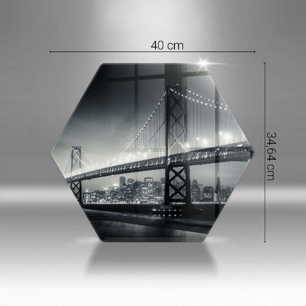 Skleněná krájecí deska Most benjamina franklina