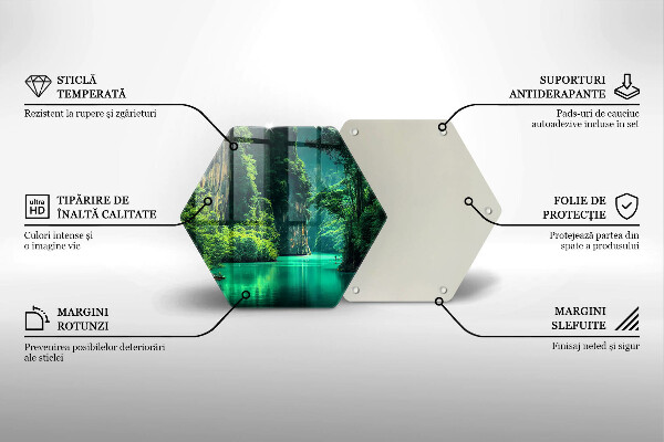 Skleněná deska do kuchyně Krajina laguny