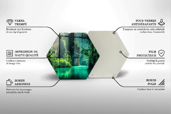 Skleněná deska do kuchyně Krajina laguny