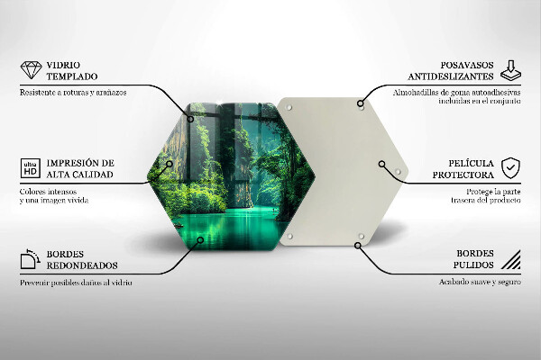 Skleněná deska do kuchyně Krajina laguny