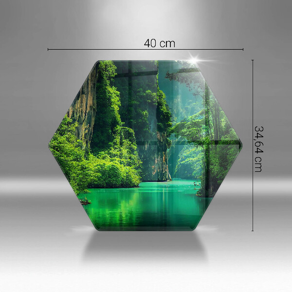 Skleněná deska do kuchyně Krajina laguny