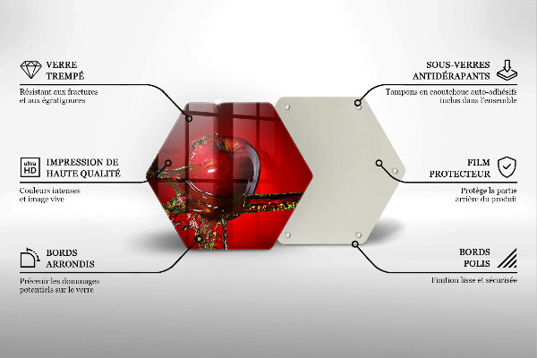 Skleněná deska do kuchyně Apple ovoce ve vodě