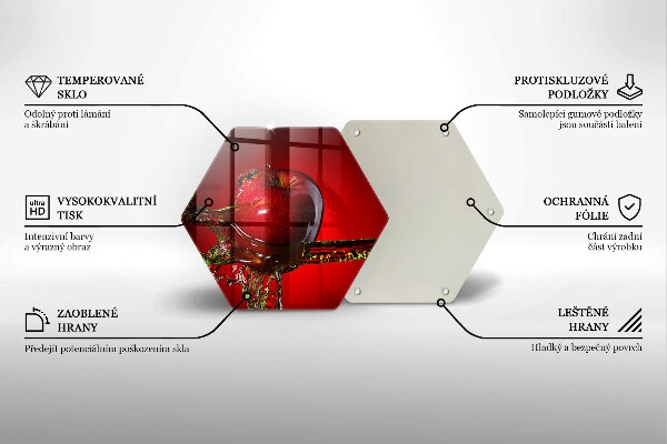 Skleněná deska do kuchyně Apple ovoce ve vodě