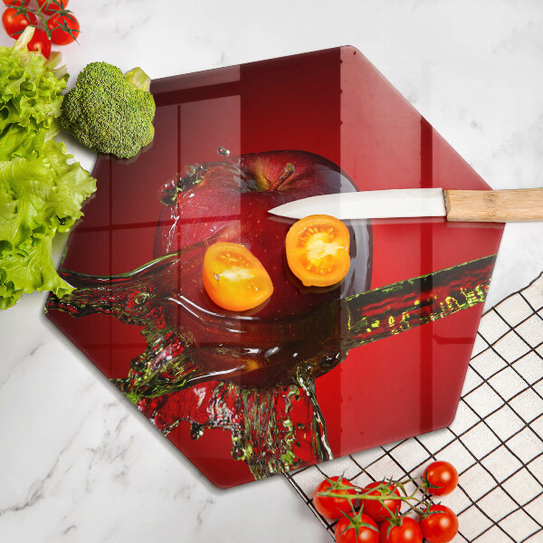 Skleněná deska do kuchyně Apple ovoce ve vodě