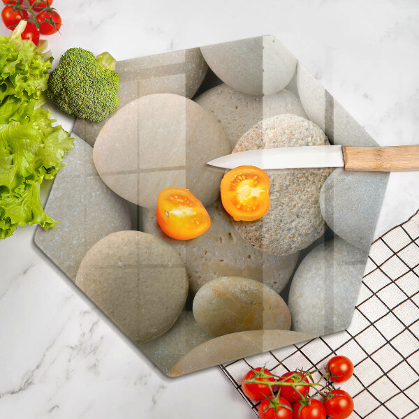 Skleněná deska do kuchyně Vzor oválných kamenů