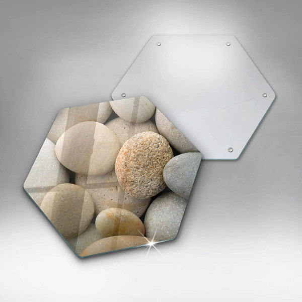 Skleněná deska do kuchyně Vzor oválných kamenů