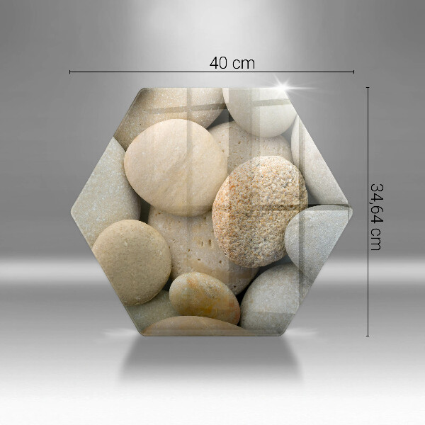 Skleněná deska do kuchyně Vzor oválných kamenů