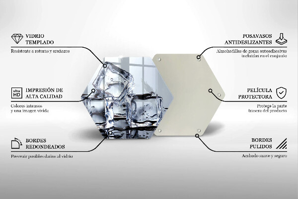 Skleněná deska do kuchyně Ledové kostky