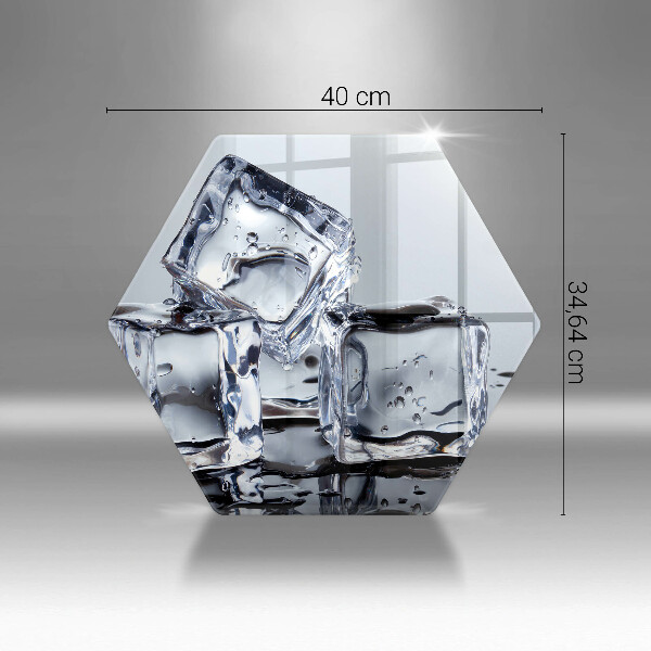 Skleněná deska do kuchyně Ledové kostky