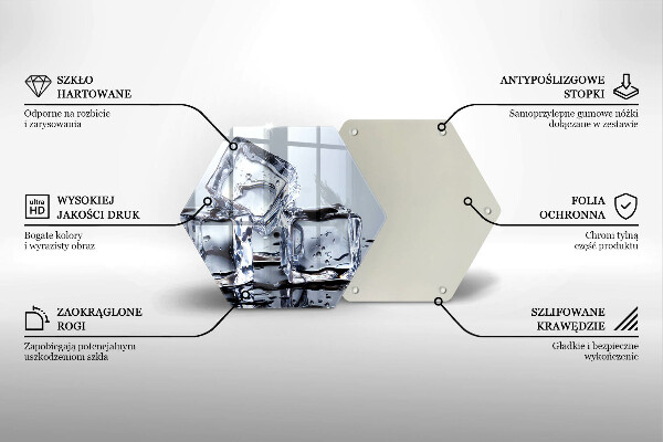 Skleněná deska do kuchyně Ledové kostky