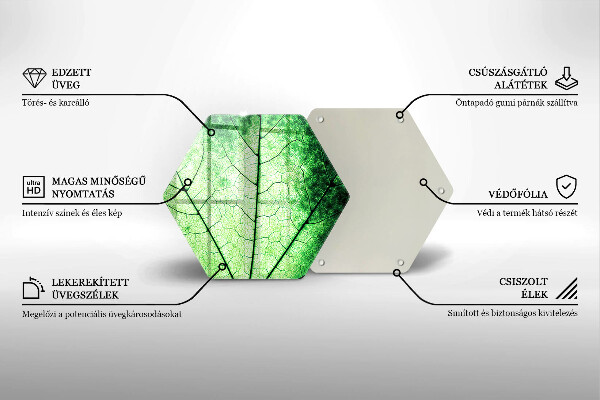 Skleněná deska do kuchyně Dekorativní žilnatý list