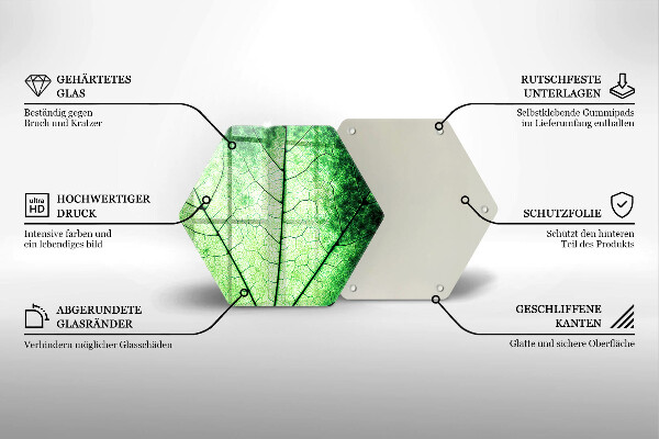 Skleněná deska do kuchyně Dekorativní žilnatý list