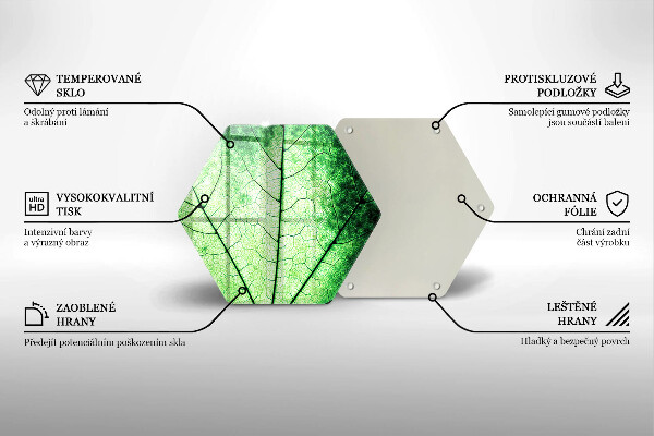 Skleněná deska do kuchyně Dekorativní žilnatý list