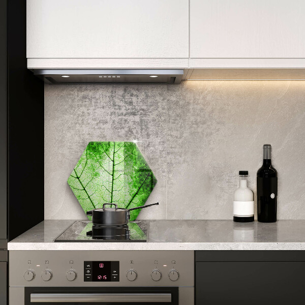 Skleněná deska do kuchyně Dekorativní žilnatý list