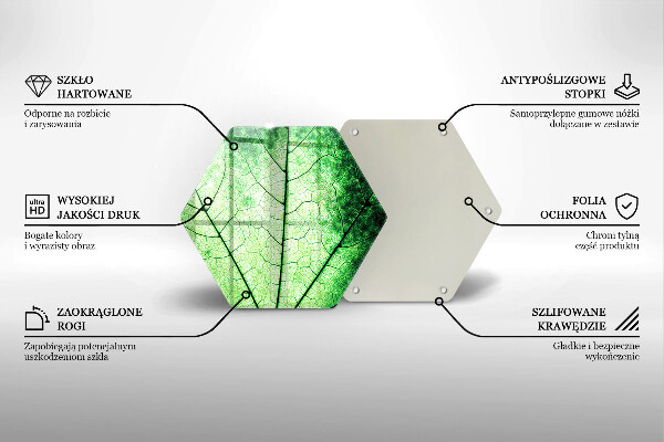 Skleněná deska do kuchyně Dekorativní žilnatý list