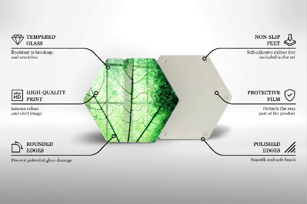 Skleněná deska do kuchyně Dekorativní žilnatý list