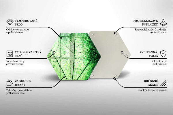 Skleněná deska do kuchyně Dekorativní žilnatý list