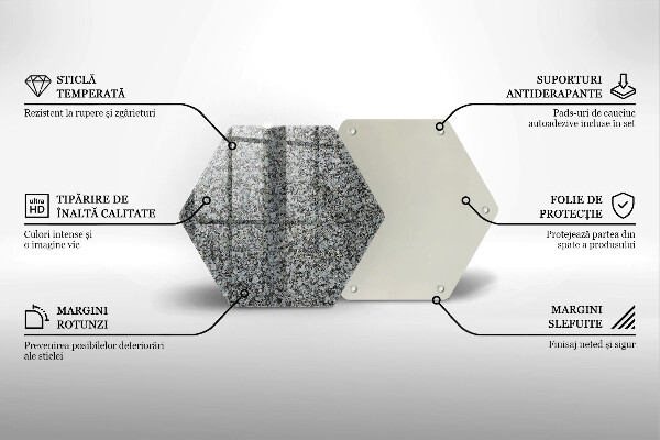 Skleněná deska do kuchyně Textura kamene