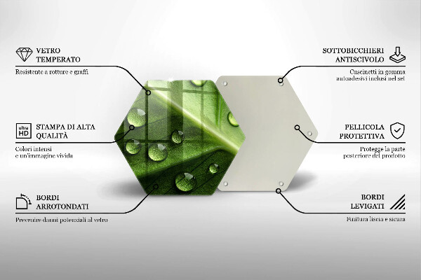 Skleněná deska do kuchyně Příroda rosa a list