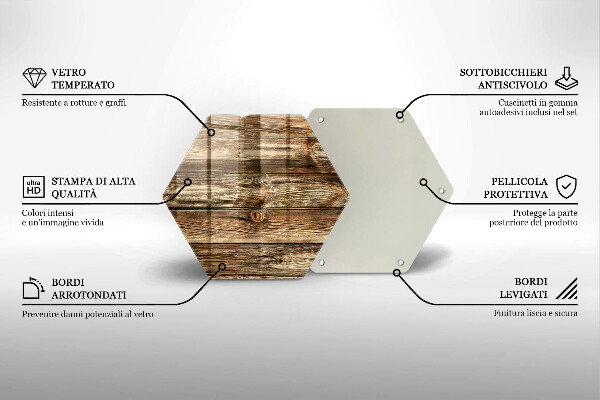 Skleněná deska do kuchyně Textura dřevěného prkna