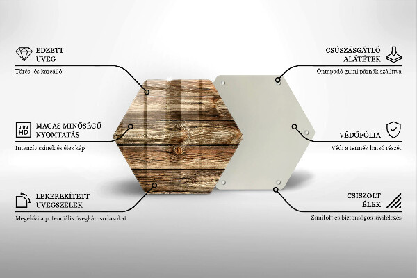 Skleněná deska do kuchyně Textura dřevěného prkna