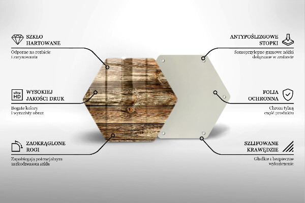 Skleněná deska do kuchyně Textura dřevěného prkna