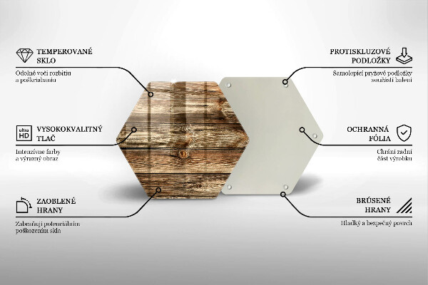 Skleněná deska do kuchyně Textura dřevěného prkna