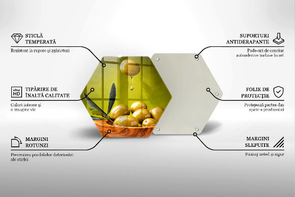 Skleněná deska do kuchyně Chutné olivy