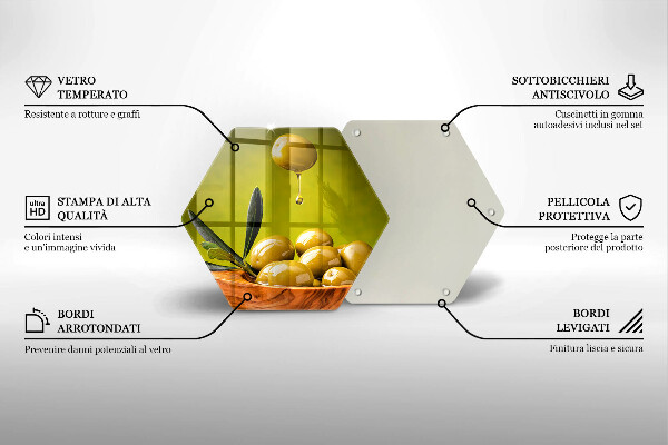 Skleněná deska do kuchyně Chutné olivy