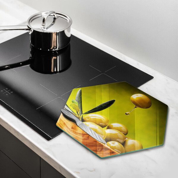 Skleněná deska do kuchyně Chutné olivy