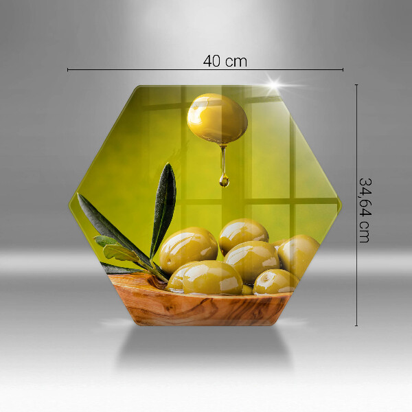 Skleněná deska do kuchyně Chutné olivy