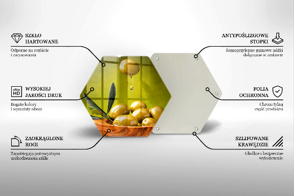 Skleněná deska do kuchyně Chutné olivy