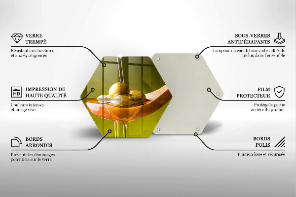 Skleněná deska do kuchyně Olivový olej a olivy