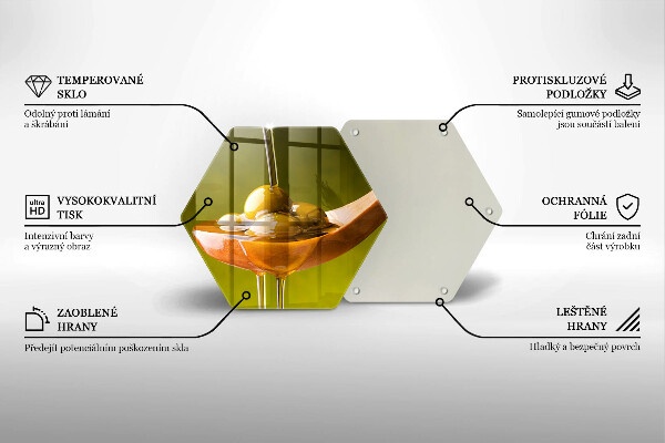 Skleněná deska do kuchyně Olivový olej a olivy