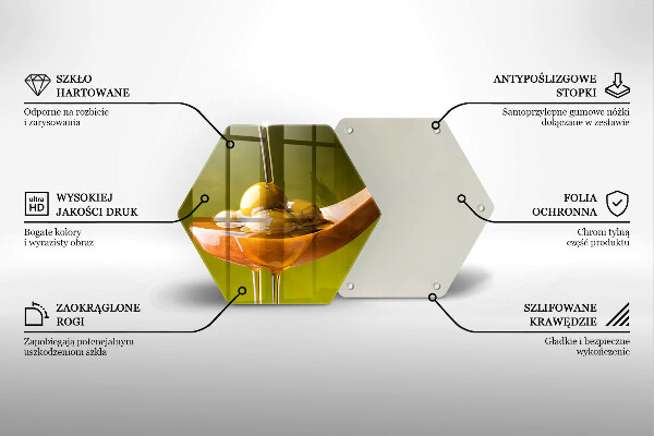 Skleněná deska do kuchyně Olivový olej a olivy