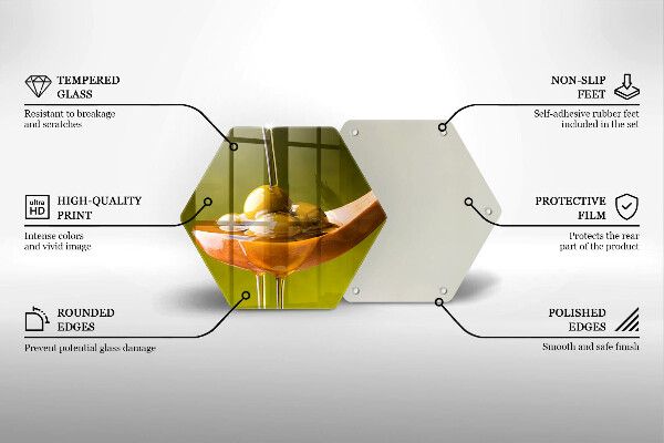 Skleněná deska do kuchyně Olivový olej a olivy