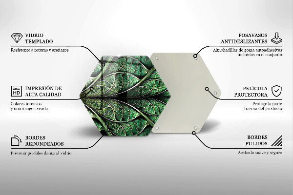 Skleněná deska do kuchyně Struktura žilek listu