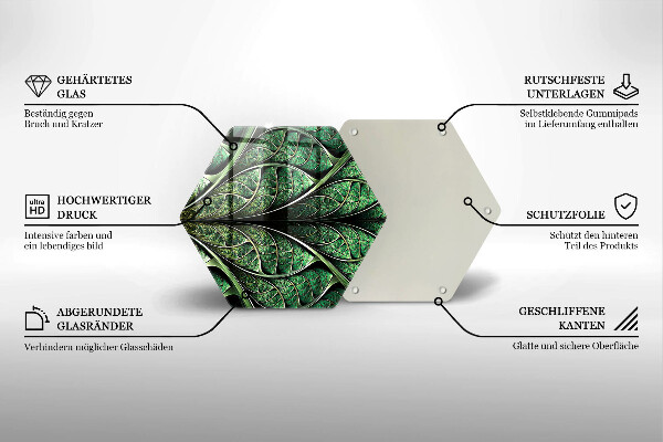 Skleněná deska do kuchyně Struktura žilek listu