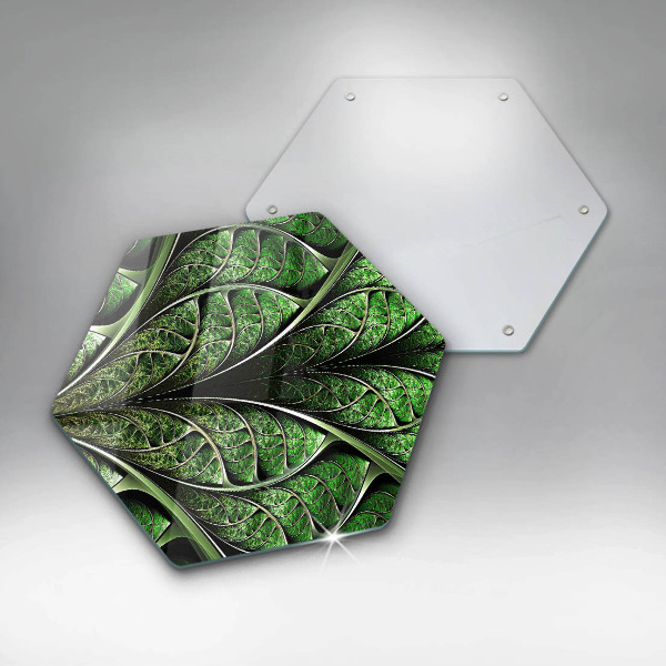 Skleněná deska do kuchyně Struktura žilek listu